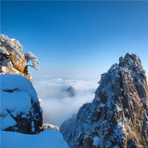 银装素裹黄山雪景风景头像图片 如仙似幻