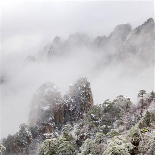 银装素裹黄山雪景风景头像图片 如仙似幻