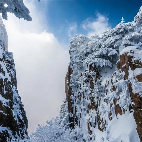 银装素裹黄山雪景风景头像图片 如仙似幻