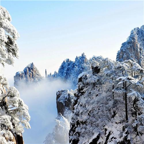 银装素裹黄山雪景风景头像图片 如仙似幻