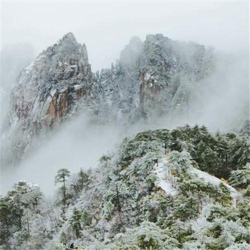 银装素裹黄山雪景风景头像图片 如仙似幻