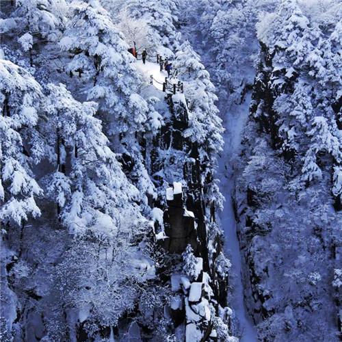 银装素裹黄山雪景风景头像图片 如仙似幻