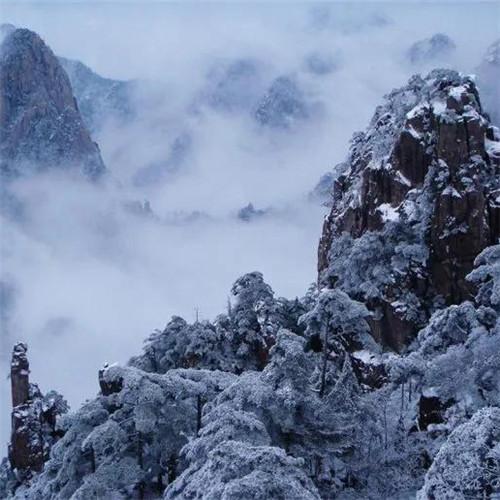 银装素裹黄山雪景风景头像图片 如仙似幻