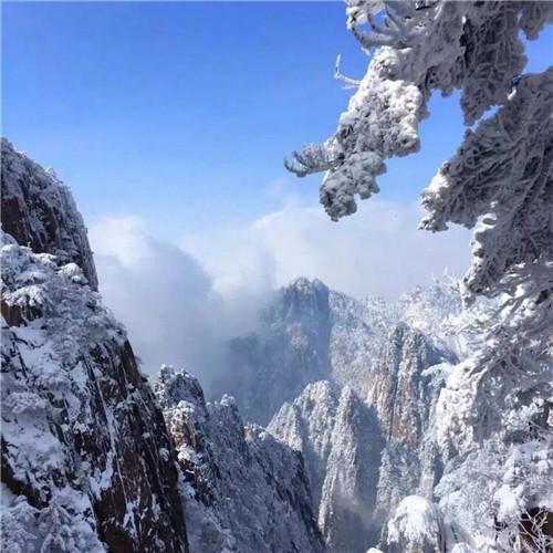 银装素裹黄山雪景风景头像图片 如仙似幻