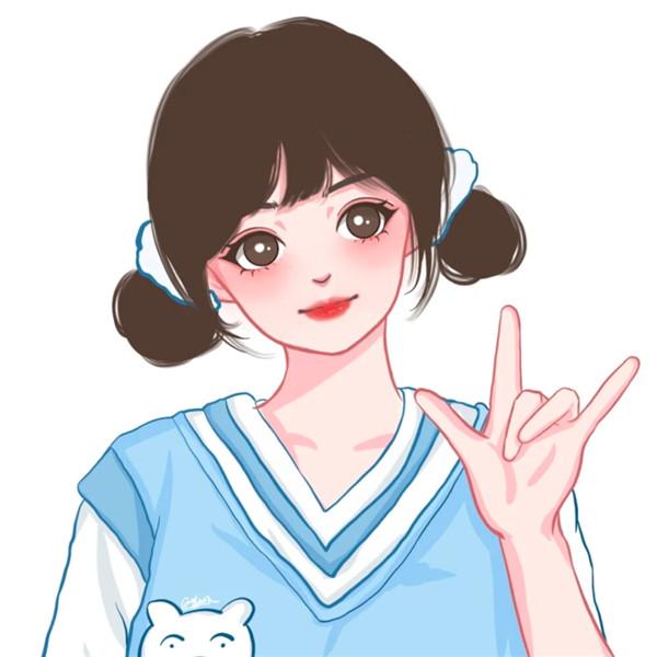 微信手绘头像图片女甜美高清
