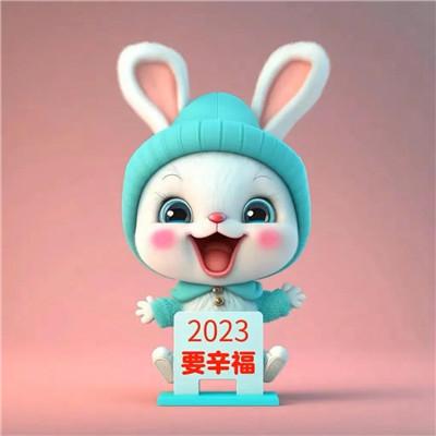 新年快乐图片2023头像 开心喜庆的兔年2023新年快乐头像