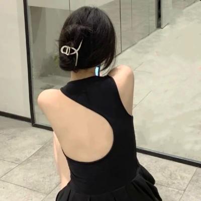 女头像真人图片背影