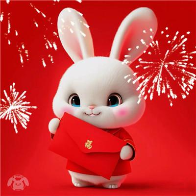 新年快乐图片2023头像 开心喜庆的兔年2023新年快乐头像