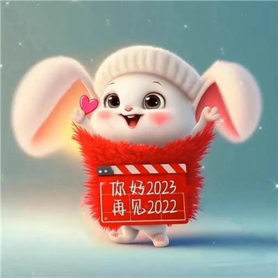 新年快乐图片2023头像 开心喜庆的兔年2023新年快乐头像