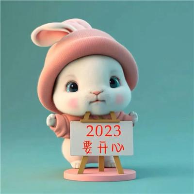 新年快乐图片2023头像 开心喜庆的兔年2023新年快乐头像