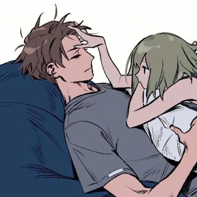 又欲又甜的情侣头像动漫一男一女