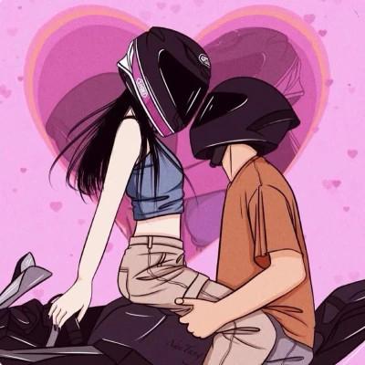 又欲又甜的情侣头像动漫一男一女