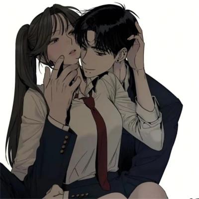 又欲又甜的情侣头像动漫一男一女