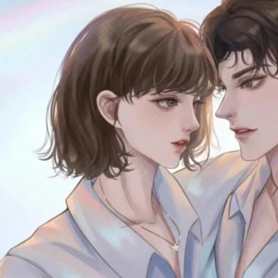 又欲又甜的情侣头像动漫一男一女