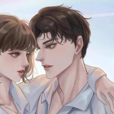 又欲又甜的情侣头像动漫一男一女