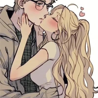 又欲又甜的情侣头像动漫一男一女