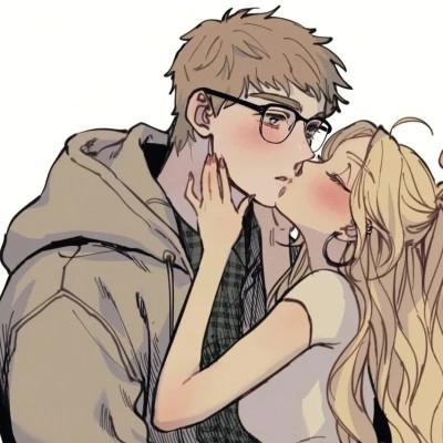 又欲又甜的情侣头像动漫一男一女