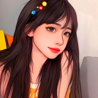 插画精致女生头像高清好看