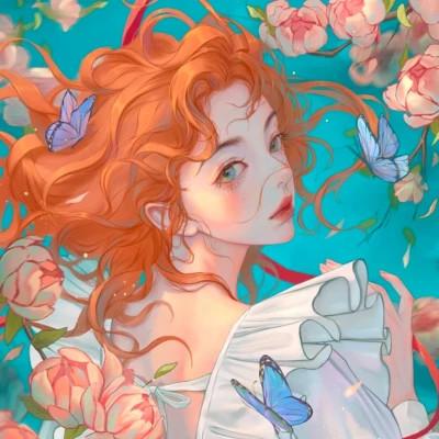 插画精致女生头像高清好看