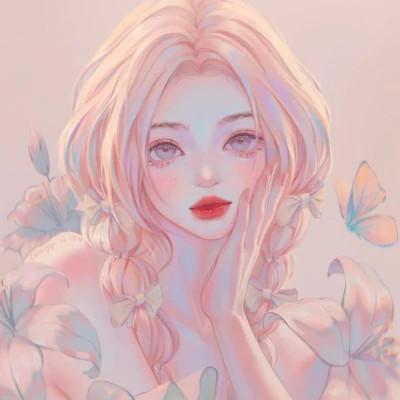 插画精致女生头像高清好看