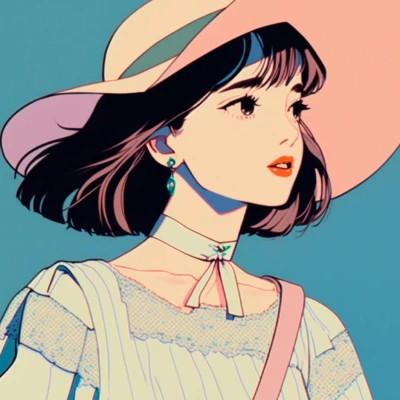 插画精致女生头像高清好看