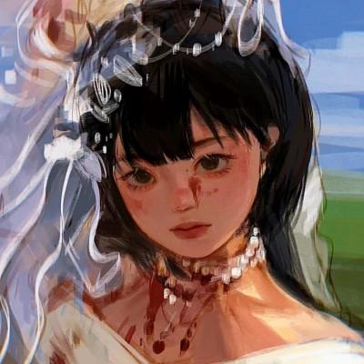 插画精致女生头像高清好看