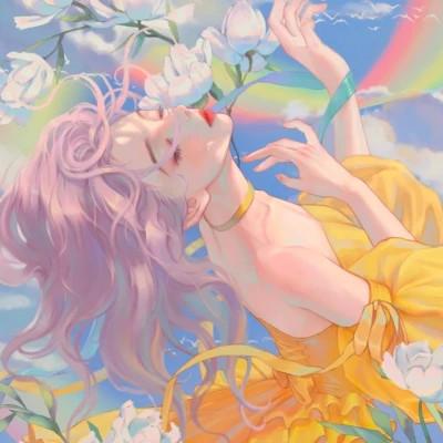 插画精致女生头像高清好看