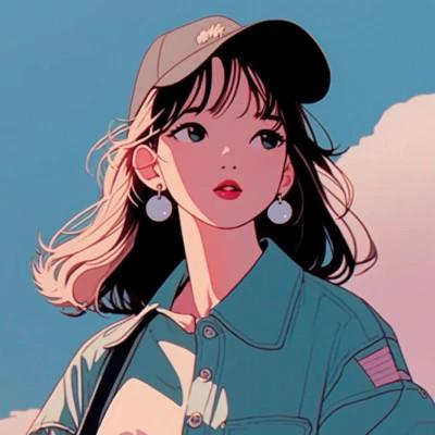 插画精致女生头像高清好看