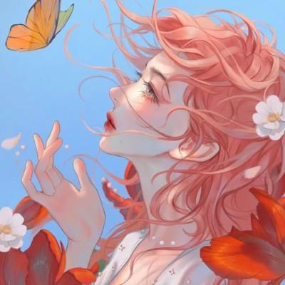 插画精致女生头像高清好看