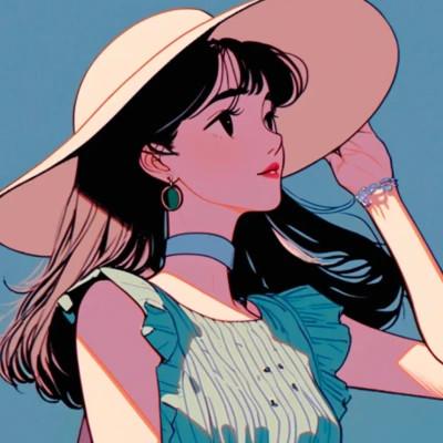 插画精致女生头像高清好看