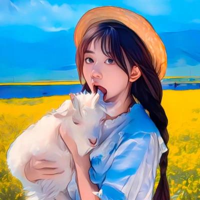 插画精致女生头像高清好看