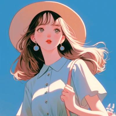 插画精致女生头像高清好看