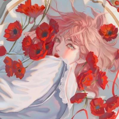 插画精致女生头像高清好看