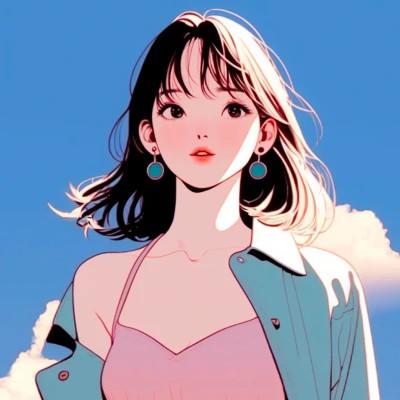 插画精致女生头像高清好看
