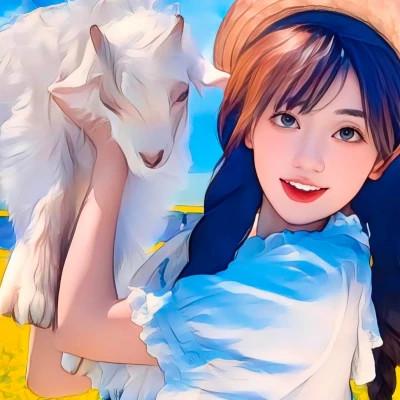 插画精致女生头像高清好看