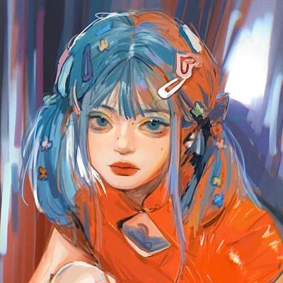 插画精致女生头像高清好看