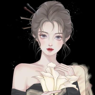 手绘头像女生唯美精致