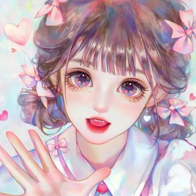 手绘头像女生唯美精致