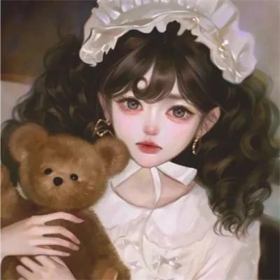 手绘头像女生唯美精致