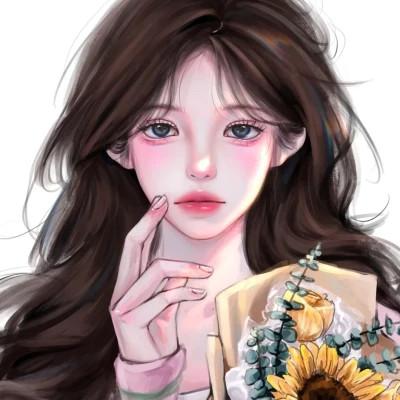 手绘头像女生唯美精致