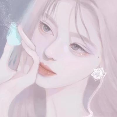 唯美优雅精致女生头像手绘图片