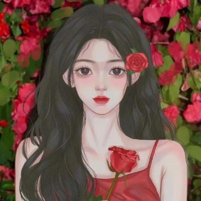 手绘头像女生唯美精致