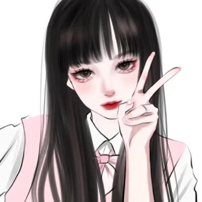 手绘头像女生唯美精致