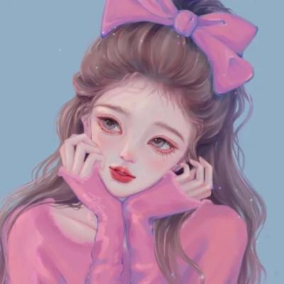 手绘头像女生唯美精致