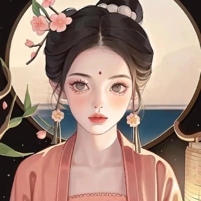 手绘头像女生唯美精致