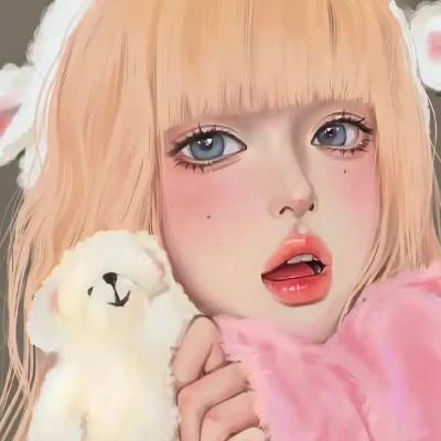 手绘头像女生唯美精致