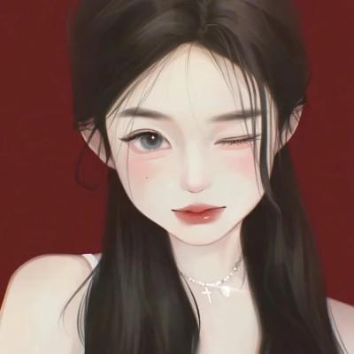 手绘头像女生唯美精致