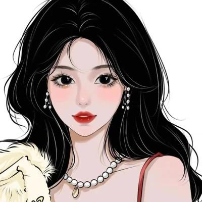 手绘头像女生唯美精致