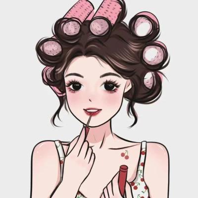 手绘头像女生唯美精致