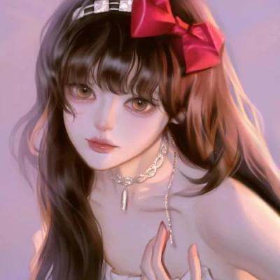 手绘头像女生唯美精致